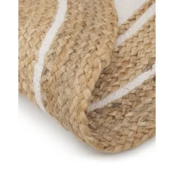 Tappeto Rotondo In Juta Fatto A Mano Clover