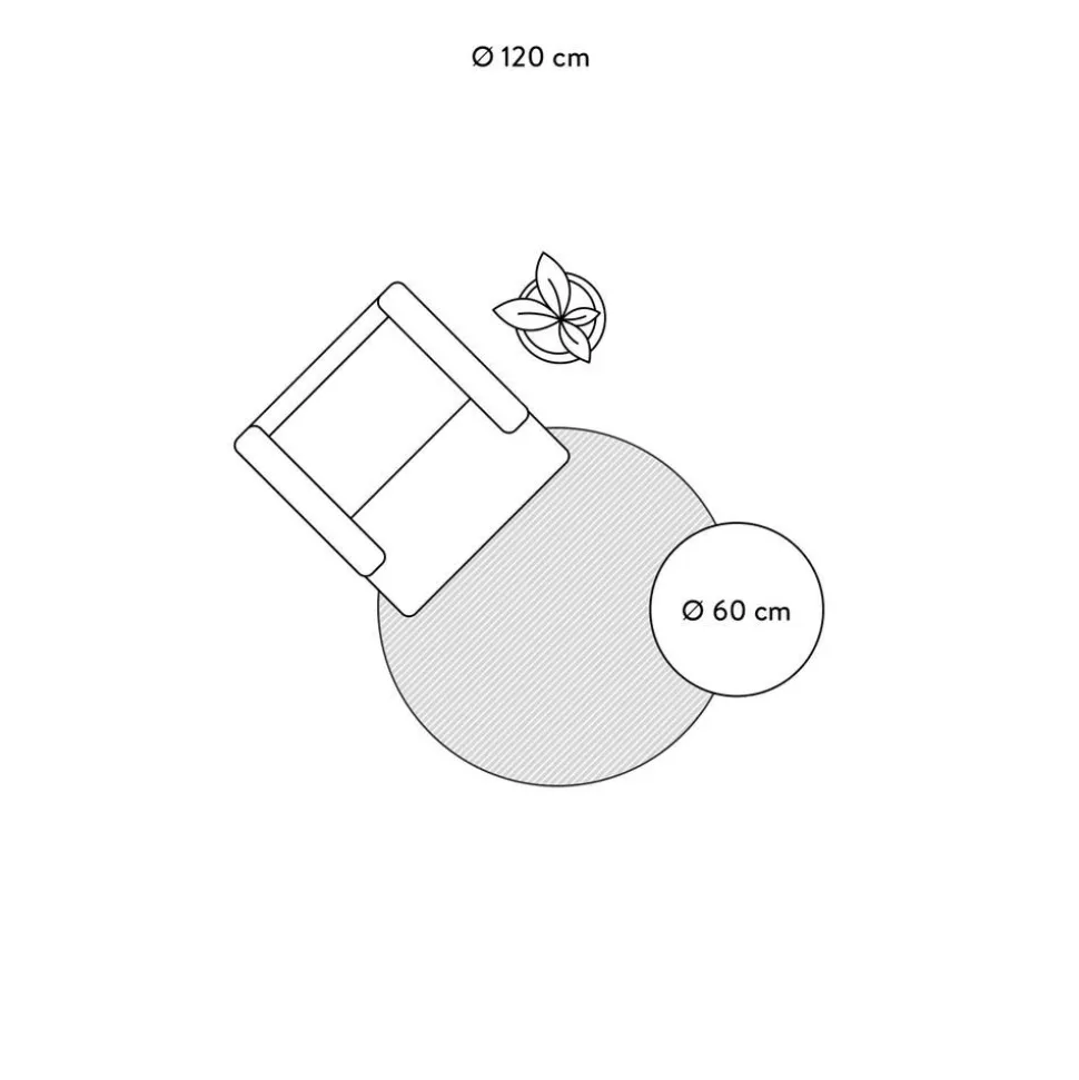 Tappeto Rotondo In Juta Fatto A Mano Clover