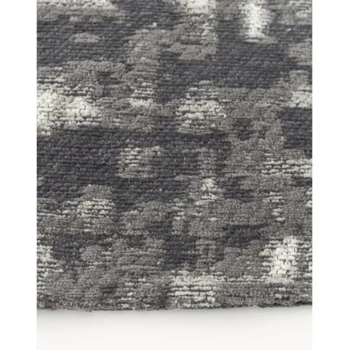 Tappeto Rotondo Vintage In Cotone Tessuto A Mano Luise