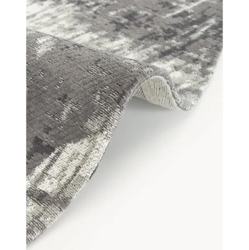Tappeto Rotondo Vintage In Cotone Tessuto A Mano Luise
