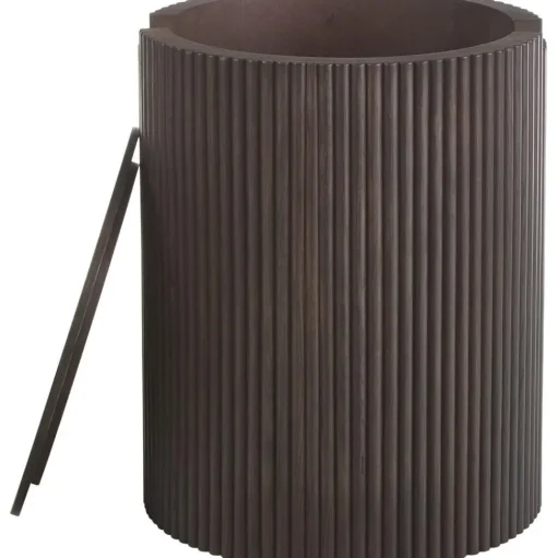 Tavolino Contenitore Rotondo In Legno Nele