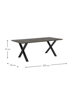 Tavolino Da Giardino In Legno Di Quercia Maldon 200 X 95 Cm