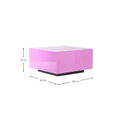 Tavolino Da Salotto In Vetro Con Effetto Specchio Block