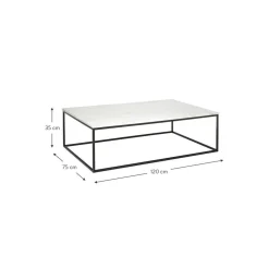 Tavolino Grande Da Salotto Con Piano In Marmo Alys