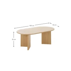 Tavolino Ovale In Legno Toni