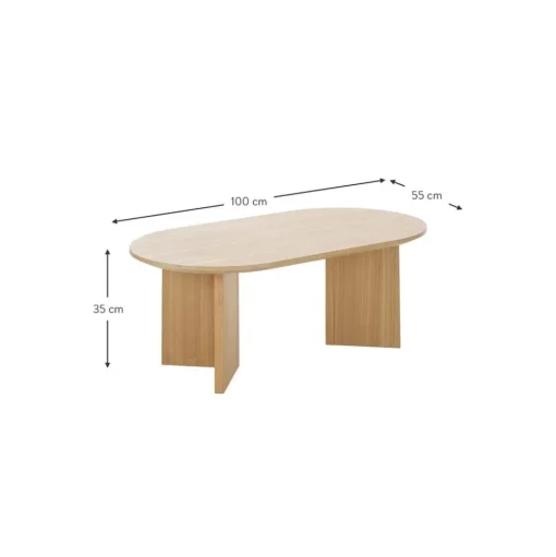 Tavolino Ovale In Legno Toni