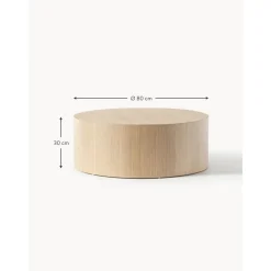 Tavolino Rotondo Da Salotto In Legno Dan