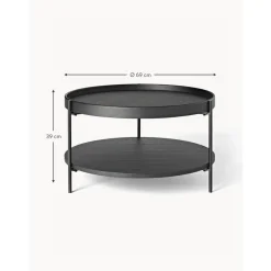 Tavolino Rotondo Da Salotto In Legno Renee