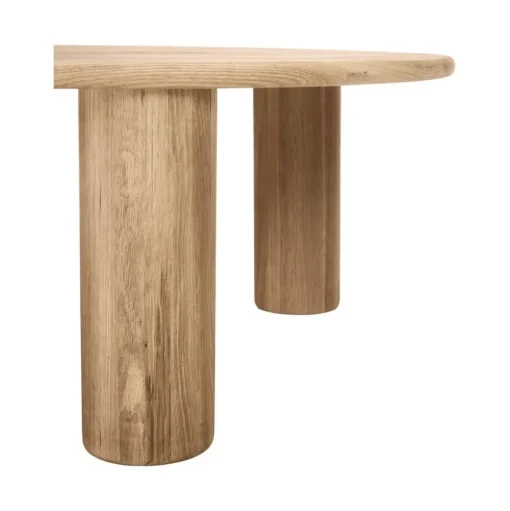 Tavolino Rotondo Da Salotto In Legno Di Quercia Didi