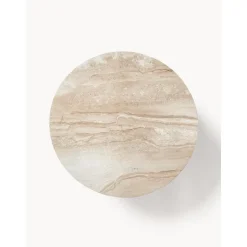 Tavolino Rotondo Da Salotto In Travertino Marisa