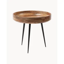 Tavolino Rotondo In Legno Di Mango Bowl