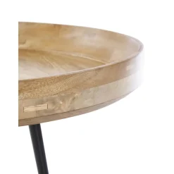 Tavolino Rotondo In Legno Di Mango Bowl
