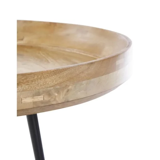 Tavolino Rotondo In Legno Di Mango Bowl