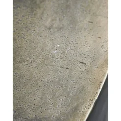 Tavolino Rotondo In Metallo Con Finitura Anticata Rota