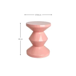 Tavolino Rotondo Zig Zag