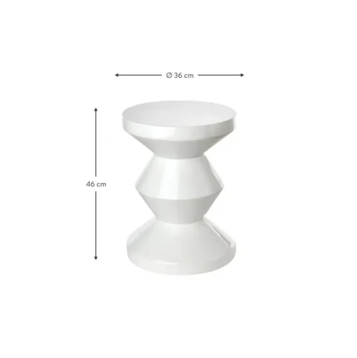 Tavolino Rotondo Zig Zag