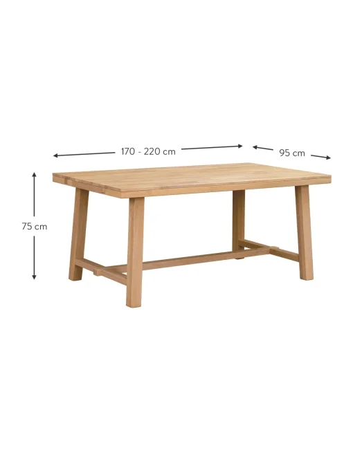 Tavolo Allungabile In Legno Di Quercia Brooklyn, In Verie Misure