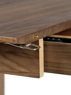 Tavolo Allungabile In Legno Di Noce Glimps 120 - 162 X 80 Cm