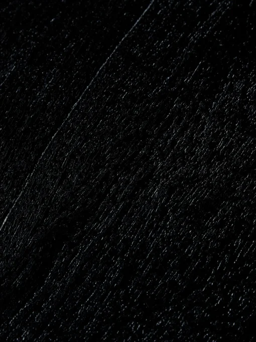 Tavolo Con Piano In Legno Massiccio Nero Raw, 180X90 Cm