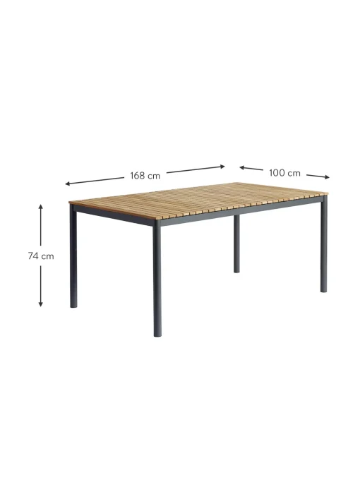 Tavolo Da Giardino Con Piano In Legno Di Teak In Varie Misure Mood