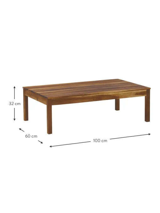 Tavolo Da Giardino In Legno Di Acacia Bo 100 X 60 Cm