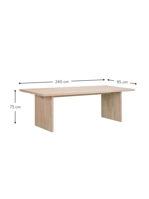 Tavolo Da Pranzo In Legno Di Frassino Emmett, 240 X 95 Cm