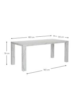 Tavolo Effetto Marmo Carl, 180 X 90 Cm