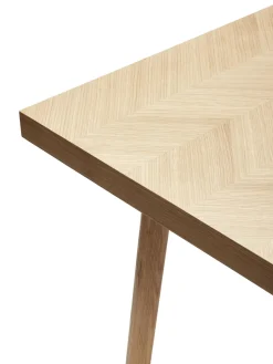 Tavolo In Legno Di Quercia Con Motivo Spina Di Pesce Herringbone, 200 X 100 Cm