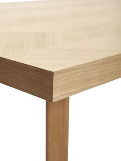 Tavolo In Legno Di Quercia Con Motivo Spina Di Pesce Herringbone, 200 X 100 Cm