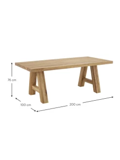 Tavolo In Legno Di Quercia Ashton, In Verie Misure