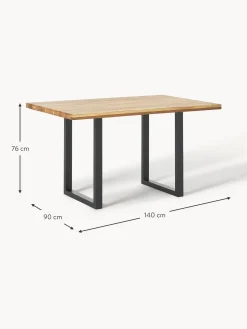 Tavolo In Legno Di Quercia Oliver, Varie Misure