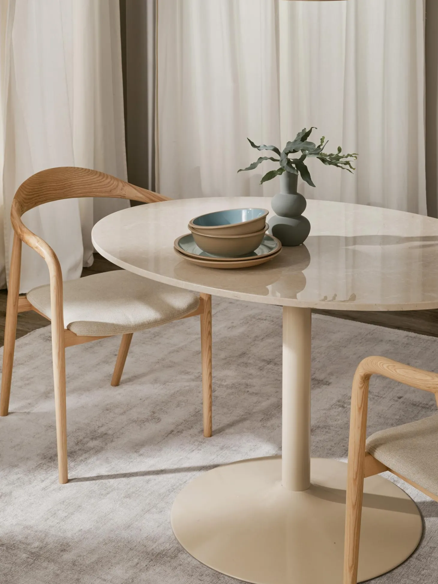 Tavolo Ovale In Marmo Miley, 120 X 90 Cm