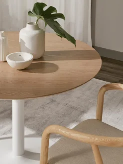 Tavolo Rotondo Con Finitura In Legno Di Frassino Minorca, O 100 Cm