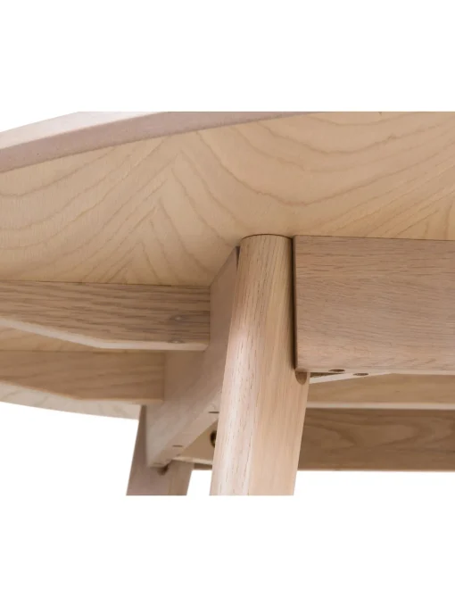 Tavolo Rotondo In Legno Di Quercia Bianco Lavato Yumi O 115 Cm