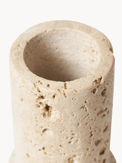 Vaso Decorativo Piccolo In Travertino Cleighton