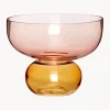 Vaso Di Design In Vetro Soffiato Rosa/Ambrato Show