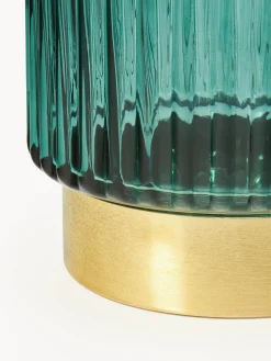 Vaso In Vetro Con Base In Metallo Lene