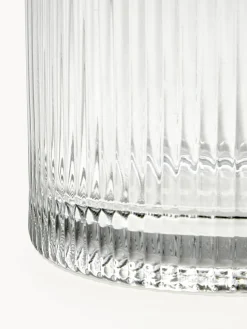 Vaso In Vetro Con Superficie Rigata Lija
