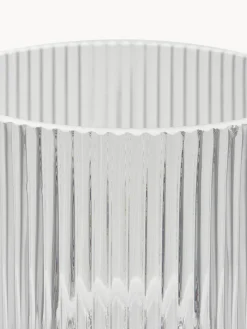 Vaso In Vetro Con Superficie Rigata Lija