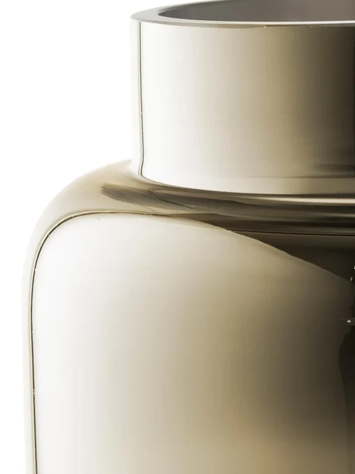 Vaso In Vetro Soffiato Con Riflessi Dorati Uma