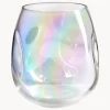 Vaso In Vetro Soffiato Iridescente Rainbow